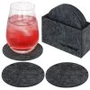 8 Edle Filz-Untersetzer Ø 10cm Runde Filz-Bierdeckel Glas-Untersetzer Set Grau -Heimische Küche Geschäft 8600295800 4219 prod 001