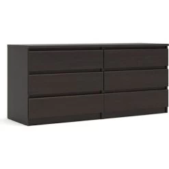 Kommode NADA 6 Schubladen Kaffeefarben Sideboard Highboard Schrank Flur Diele -Heimische Küche Geschäft 8600296500 24436 prod 002