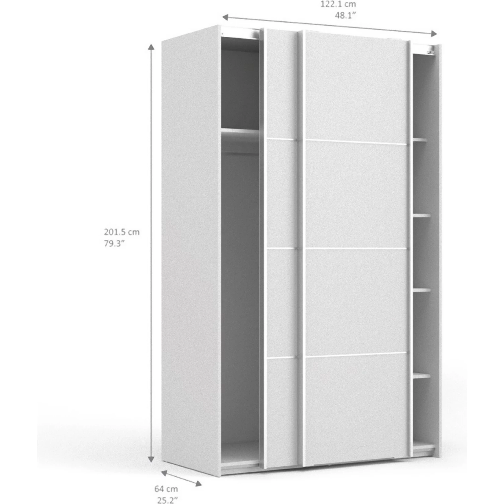 Kleiderschrank Veto 2 Türen Schwebetürenschrank Schlafzimmer Schrank Weiss 4 Kleiderschrank Veto 2 Türen Schwebetürenschrank Schlafzimmer Schrank Weiss – Bild 2