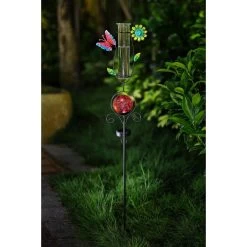 Solar Garten Wetterstation Regenmesser Schmetterlinge Metall Deko Gartenstecker -Heimische Küche Geschäft 8600296500 38221 prod 002