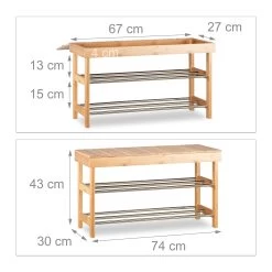 Relaxdays Bambus Schuhregal Mit Sitzfläche -Heimische Küche Geschäft 8600323900 100215660 prod 004