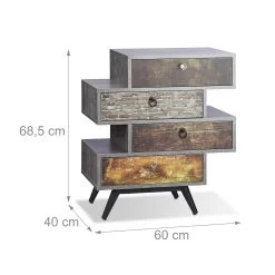 Relaxdays Vintage Kommode Mit 4 Schubladen -Heimische Küche Geschäft 8600323900 100218570 prod 003