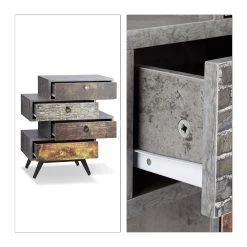 Relaxdays Vintage Kommode Mit 4 Schubladen -Heimische Küche Geschäft 8600323900 100218570 prod 005