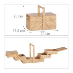 Relaxdays Nähkästchen Klein Aus Bambus -Heimische Küche Geschäft 8600323900 100222040 prod 004