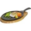 Neuetischkultur Pfanne Gusseisen, Oval Mit Holzbrett -Heimische Küche Geschäft 8600330400 50002664 prod 001