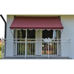 Angerer Klemmmarkise Bordeaux/creme 150 Cm Balkonmarkise Markise Balkon