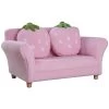 HOMCOM Kinder Erdbeersofa Rosa, Grün 90 X 50 X 43 Cm (LxBxH) | Kindersessel Softsofa Kinderzimmer Sofa Sessel -Heimische Küche Geschäft 8600336600 55 0014 prod 001