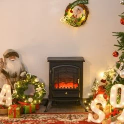 HOMCOM Elektrokamin Mit Flammeneffekt Und Heizfunktion 42 X 28 X 55 Cm (LxBxH) | Kaminofen Elektrischer Kamin Standkamin Wandkamin -Heimische Küche Geschäft 8600336600 820 039 prod 003