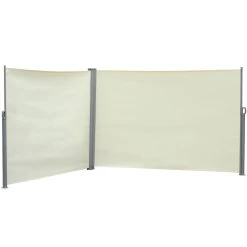 Outsunny Doppel-Seitenmarkise 6 X 1,8 M 600 X 180 Cm (LxH) | Sichtschutz Sonnenschutz Seitenrollo Windschutz