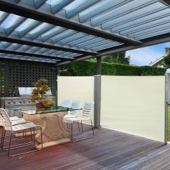 Outsunny Doppel-Seitenmarkise 6 X 1,8 M 600 X 180 Cm (LxH) | Sichtschutz Sonnenschutz Seitenrollo Windschutz -Heimische Küche Geschäft 8600336600 840 197V01CW prod 004