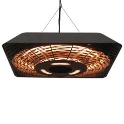 Outsunny Deckenheizstrahler Mit Fernbedienung Schwarz 45 X 45 X 10 Cm (BxTxH) | Terrassenheizer, Heizstrahler, Terrassenstrahler