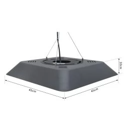 Outsunny Deckenheizstrahler Mit Fernbedienung Schwarz 45 X 45 X 10 Cm (BxTxH) | Terrassenheizer, Heizstrahler, Terrassenstrahler -Heimische Küche Geschäft 8600336600 842 136V90 prod 005