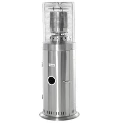 Outsunny Heizstrahler Elegantes Design, Hergestellt Aus Edelstahl, 10 KW Leistung Silber 55,6 X 55,6 X 143 Cm ( BxTxH) | Terrassenheizer Terrassenstrahler Balkonheizer