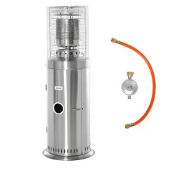 Outsunny Heizstrahler Elegantes Design, Hergestellt Aus Edelstahl, 10 KW Leistung Silber 55,6 X 55,6 X 143 Cm ( BxTxH) | Terrassenheizer Terrassenstrahler Balkonheizer -Heimische Küche Geschäft 8600336600 842 188V01 prod 004