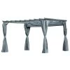 Outsunny Pergola Mit Abnehmbaren Vorhängen Dunkelgrau 360 X 300 X 243 Cm (L X B X H) | Garten Pavillon Sonnenschutz UV Schutz Partyzelt -Heimische Küche Geschäft 8600336600 84C 199 prod 001
