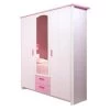 Kleiderschrank Biotiful Parisot 3-trg Mit 1x Spiegel + 2 Schubladen Weiß - Rosa B 136 Cm -Heimische Küche Geschäft 8600341000 1634 prod 001