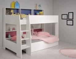 Etagenbett Tam Tam Parisot Inklusive Regale + Bettschubkasten + 2 Lattenrostplatten Weiß -Heimische Küche Geschäft 8600341000 5648 prod 005