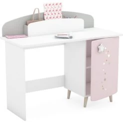 Kinderzimmer Sternschnuppe 5-tlg Rosa Weiß Grau Kleiderschrank Kinderbett 2 Kommoden Schreibtisch -Heimische Küche Geschäft 8600341000 6179 prod 005