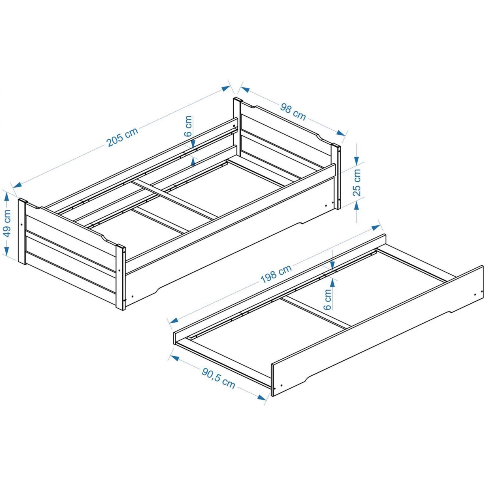 IDIMEX Tandembett LORENA 5 IDIMEX Tandembett LORENA – Bild 3