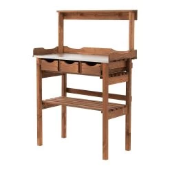 Pflanztisch Für Garten, Terrasse Oder Balkon Braun/Silberfarben -Heimische Küche Geschäft 8600342900 5164680 prod 002