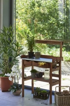 Pflanztisch Für Garten, Terrasse Oder Balkon Braun/Silberfarben -Heimische Küche Geschäft 8600342900 5164680 prod 003