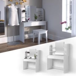 Vicco Schminktisch Charlotte Frisiertisch Kommode Frisierkommode Spiegel Weiß -Heimische Küche Geschäft 8600343700 26500 prod 002