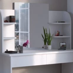 Vicco Schminktisch Charlotte Frisiertisch Kommode Frisierkommode Spiegel Weiß -Heimische Küche Geschäft 8600343700 26500 prod 005