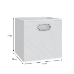 VICCO 2er Set Faltbox 30x30 Cm Weiß Faltkiste Aufbewahrungsbox Regalbox Box -Heimische Küche Geschäft 8600343700 28648 prod 003