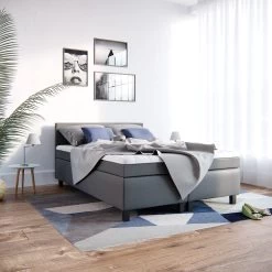 Boxspringbett 140x200cm Doppelbett Hotelbett Ehebett Federkernmatratze Topper -Heimische Küche Geschäft 8600343700 28821 prod 004