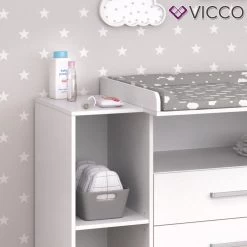 Vicco Wickelkommode Oskar Baby Wickelregal Kommode Wickeltisch Weiß -Heimische Küche Geschäft 8600343700 29083 prod 004