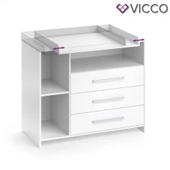Vicco Wickelkommode Oskar Baby Wickelregal Kommode Wickeltisch Weiß -Heimische Küche Geschäft 8600343700 29083 prod 005