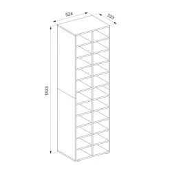 Schuhregal Schrank Paris Weiß -Heimische Küche Geschäft 8600343700 29345 prod 003
