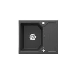 Bergström Granit Spüle Küchenspüle Einbauspüle Spülbecken 590 X 500mm Schwarz