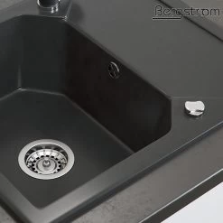 Bergström Granit Spüle Küchenspüle Einbauspüle Spülbecken 590 X 500mm Schwarz -Heimische Küche Geschäft 8600343700 29882 prod 005