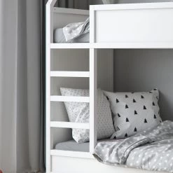 VITALISPA Hochbett Massimo Kinderbett Etagenbett Doppelstockbett Holzbett Weiß + 2 Matratzen -Heimische Küche Geschäft 8600343700 31355 prod 005