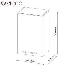 VICCO Hängeschrank 40 Cm Weiß Küchenzeile Unterschrank Fame -Heimische Küche Geschäft 8600343700 33517 prod 003