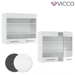 VICCO Hängeglasschrank 80 Cm Weiß Küchenzeile Unterschrank Fame -Heimische Küche Geschäft 8600343700 33527 prod 005