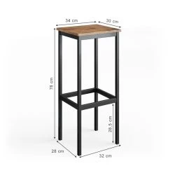 Vicco Barhocker Barstühle 2er Set Küchenstühle Mit Fußstütze Für Bartisch Küche -Heimische Küche Geschäft 8600343700 34123 prod 003