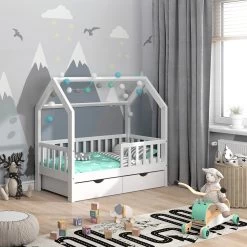 VitaliSpa Kinderbett Hausbett Spielbett Wiki 70x140 Inkl Lattenrost 2 Schubladen -Heimische Küche Geschäft 8600343700 34527 prod 004