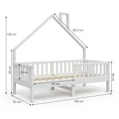VitaliSpa Hausbett Kinderbett Spielbett Noemi 80x160cm Weiß Rausfallschutz -Heimische Küche Geschäft 8600343700 34534 prod 003
