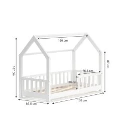 VitaliSpa Kinderbett Hausbett Spielbett Wiki 80x160cm Matratze Rausfallschutz -Heimische Küche Geschäft 8600343700 34962 prod 003