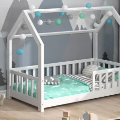 VitaliSpa Kinderbett Hausbett Spielbett Wiki 80x160cm Matratze Rausfallschutz -Heimische Küche Geschäft 8600343700 34962 prod 005