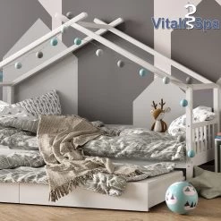 VITALISPA Kinderbett DESIGN Hausbett Gästebett Lattenrost weiß 90x200 Schublade 12 VITALISPA Kinderbett DESIGN Hausbett Gästebett Lattenrost weiß 90x200 Schublade -Heimische Küche Geschäft 8600343700 35962 prod 005