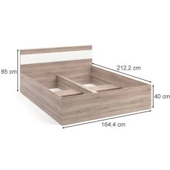 VitaliSpa Bettgestell Holzbett Doppelbett Adria 160x200cm Mit Kopfteil Ehebett -Heimische Küche Geschäft 8600343700 36464 prod 003