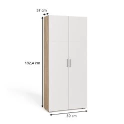 Vicco Aktenschrank Mehrzweckschrank Büroschrank Ingo Weiß-Sonoma 2 Türen Fächer -Heimische Küche Geschäft 8600343700 36814 prod 003