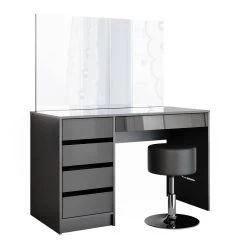 VICCO Schminktisch Sherry Anthrazit Hochglanz Frisiertisch Spiegel Hocker -Heimische Küche Geschäft 8600343700 36886 prod 002