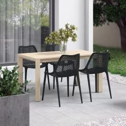 OK-Living Gartenstuhl Terrassenstuhl Balkonstuhl Einar Schwarz Sitzschale Stuhl -Heimische Küche Geschäft 8600343700 37380 prod 004