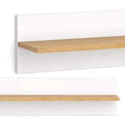 VitaliSpa Wandregal Hängeregal Ablageregal Malia Weiß Eiche Modern 70x20 Cm Kinderzimmer Regal Babyzimmerregal Kindermöbel Babymöbel Ablage Aufbewahrung -Heimische Küche Geschäft 8600343700 38156 prod 006
