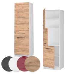 Vicco Herdumbauschrank Küchenschrank Küchenmöbel Fame-Line Weiß Eiche Goldkraft 60 Cm Modern Küche Einbauküche Blende Herdschrank Hochschrank Küchenzeile Drehtür Einlegeboden -Heimische Küche Geschäft 8600343700 38515 prod 005