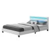 Juskys Polsterbett Paris 140 X 200 Cm Weiß – Bett Mit LED Beleuchtung, Lattenrost & Kopfteil -Heimische Küche Geschäft 8600348200 47046842 prod 001
